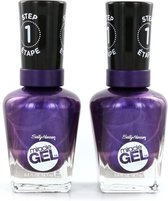 Sally Hansen Miracle Gel Nagellak - 570 Purplexed (2 Stuks)