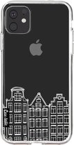Casetastic Apple iPhone 11 Hoesje - Softcover Hoesje met Design - Amsterdam Canal Houses White Print