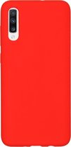 Accezz Liquid Silicone Backcover Samsung Galaxy A70 hoesje - Rood