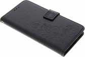 Klavertje Bloemen Booktype OnePlus 5 hoesje - Zwart