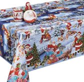 Nappe PVC - Nappe - Toile cirée - Noël - Fêtes - Enroulée sur un tube - Geen plis - Durable - 140 cm x 250 cm - Cadeau de Noël
