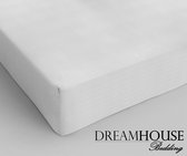 Dreamhouse Katoen Hoeslaken - 90x220 cm - Wit - Eenpersoons