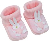 Soft Touch Babyslofjes - Konijn - 0-6 Maanden - Meisjes - Roze - Kraamcadeau