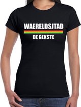 Carnaval Waereldsjtad de gekste t-shirt zwart voor dames XS