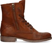 Sacha - Dames - Combat boots bruin met imitatiebont - Maat 38