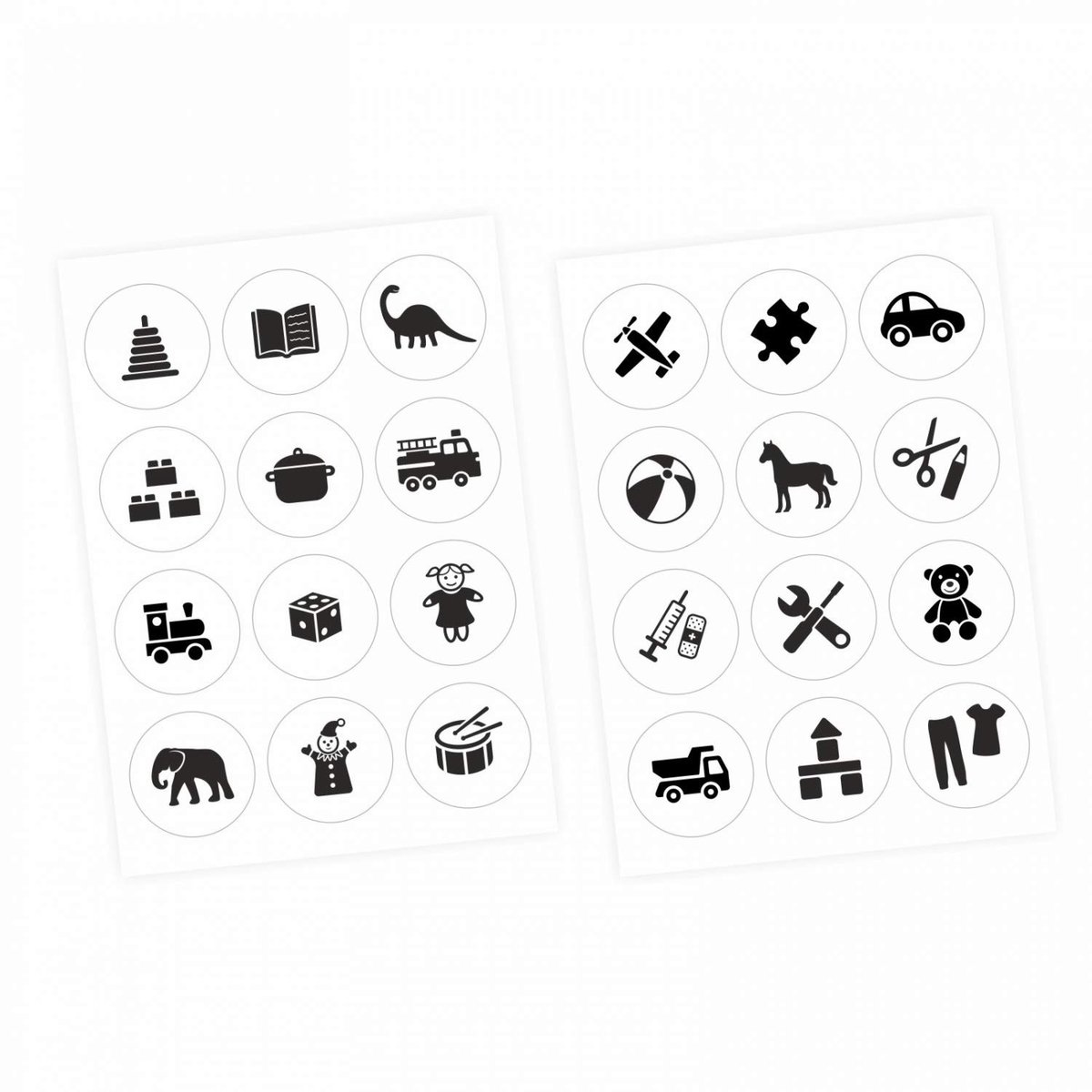 Solidchoice - Meubelstickers voor Kinderen - Zwart/Wit Meubelfolie voor Kinderkamer