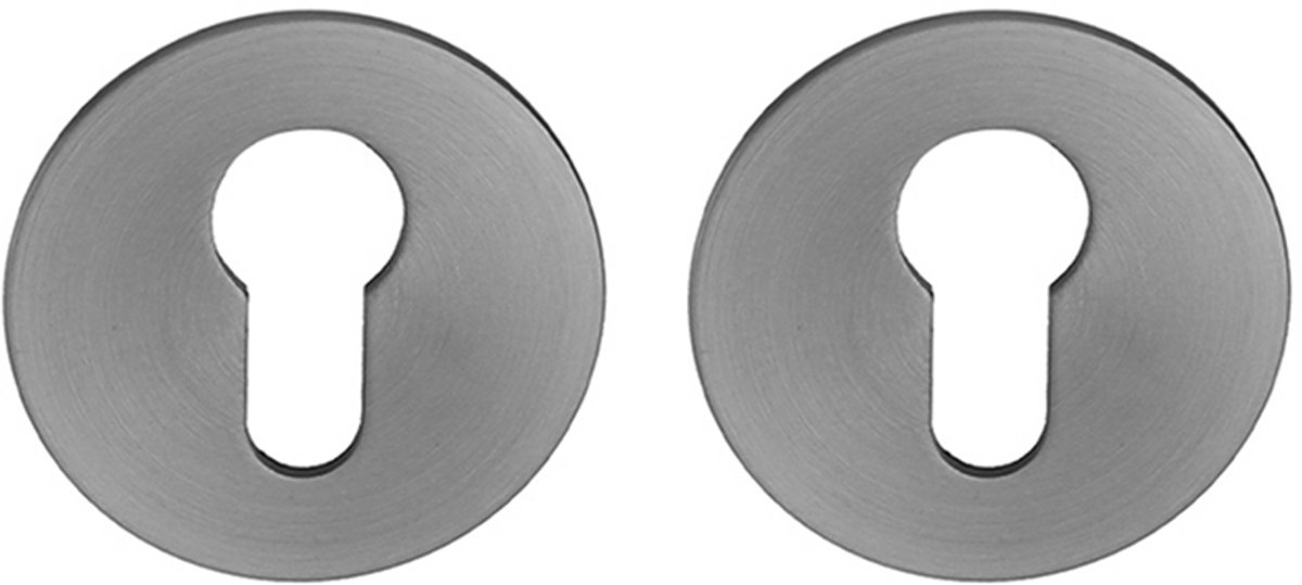 Cilinderrozet rond 55x3 mm ultra dunne rozet van 3mm gun metal PVD gecoat