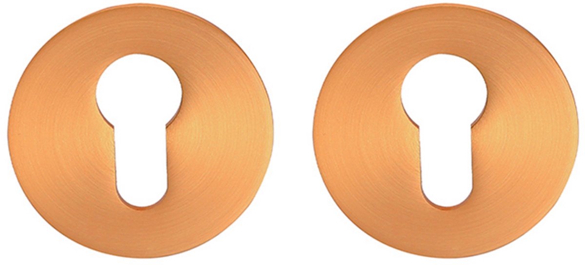 Cilinderrozet rond 55x3 mm ultra dunne rozet van 3mm brons geborsteld PVD gecoat