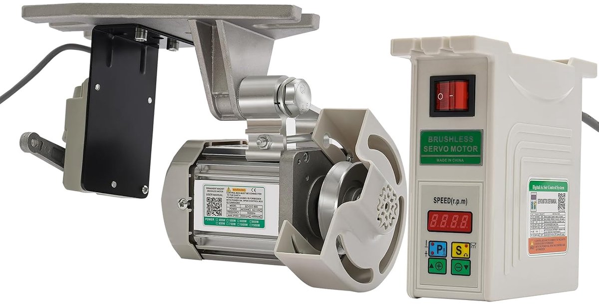 Naaimachinemotor, 750 W, 220 V, industriële naaimachinemotor, 500-3500 rpm, aluminium naaimachinemotor met - ShopVlot