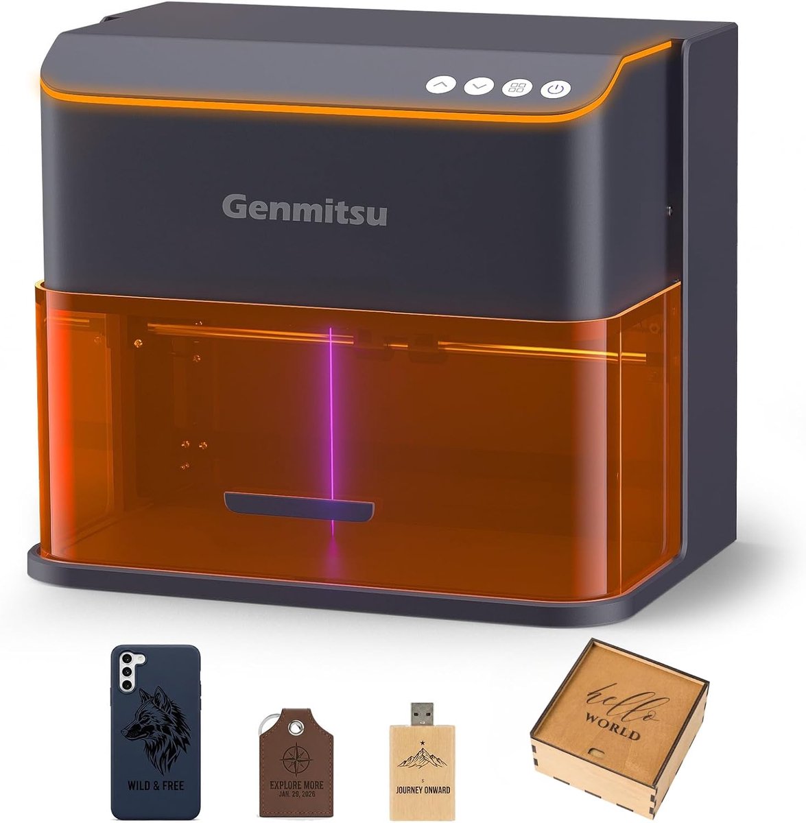 Genmitsu Kintix 5W Galvo Laser Engraving Machine, Up to 90 mm/min High Speed Marking, Hybrid X Axis Design, Automatic - ShopVlot