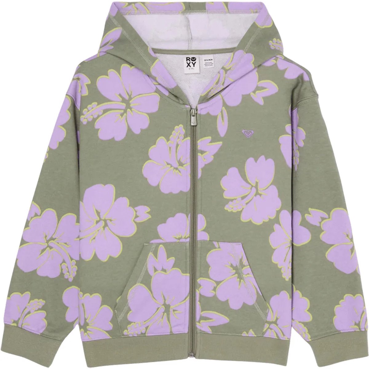 Roxy Twenty Five Hd Sweatshirt Met Rits 4 Years Meisje Groen