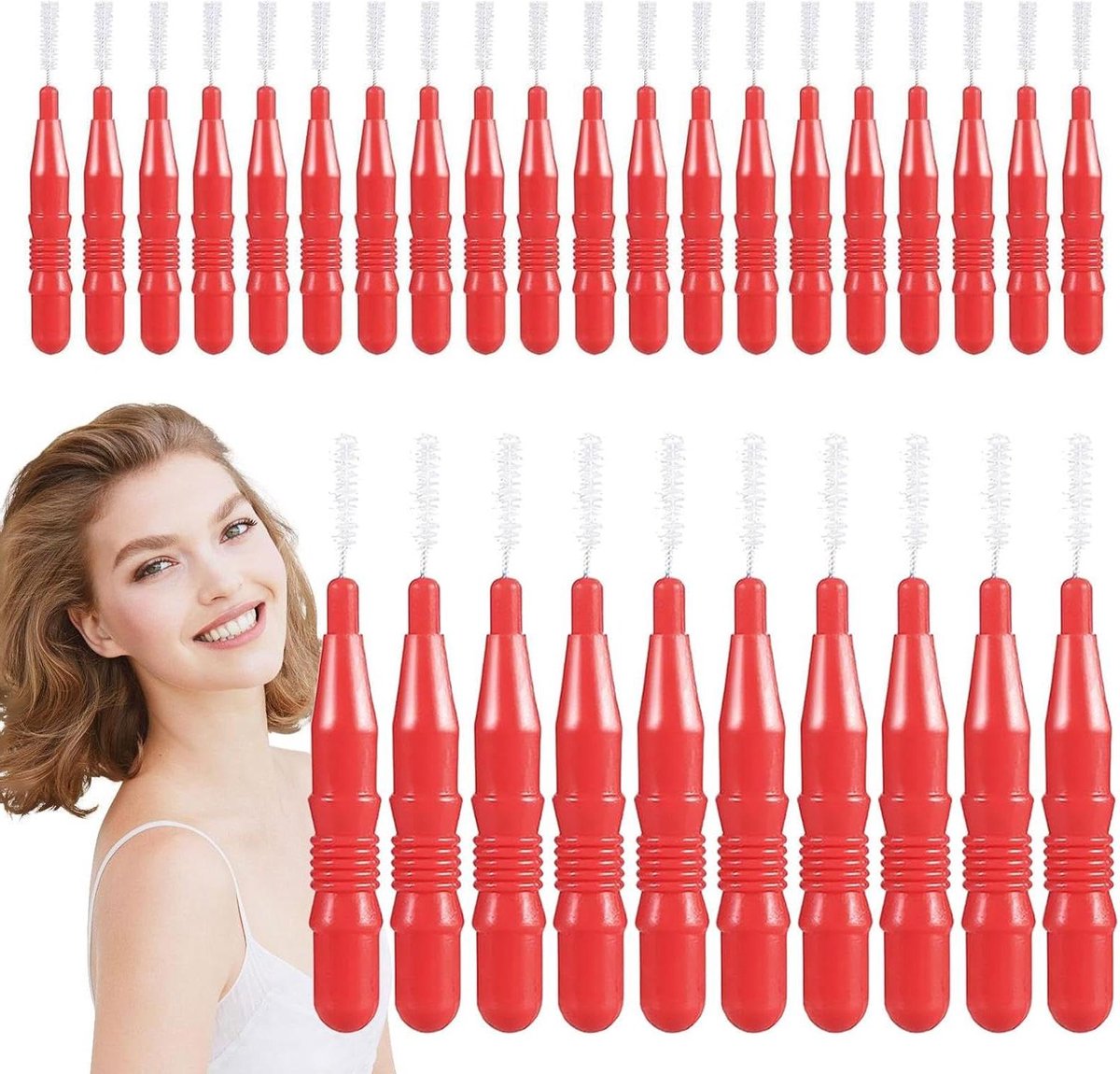 Interdentale Borstels - Tandenstokers Reinigers - Mondhygiëne Verbeteren - Zachte Flexibele Borstelharen - 30 Stuks - Blauw
