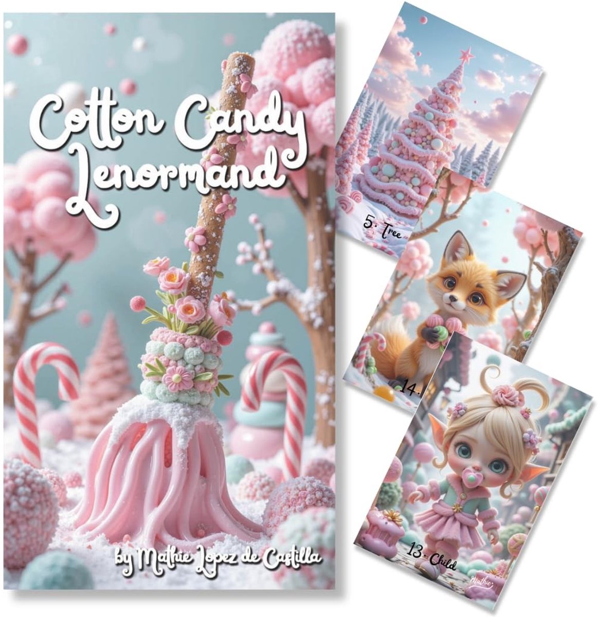 Solidchoice - Cotton Candy Lenormand - Oracle Tarot Kaarten voor Beginners
