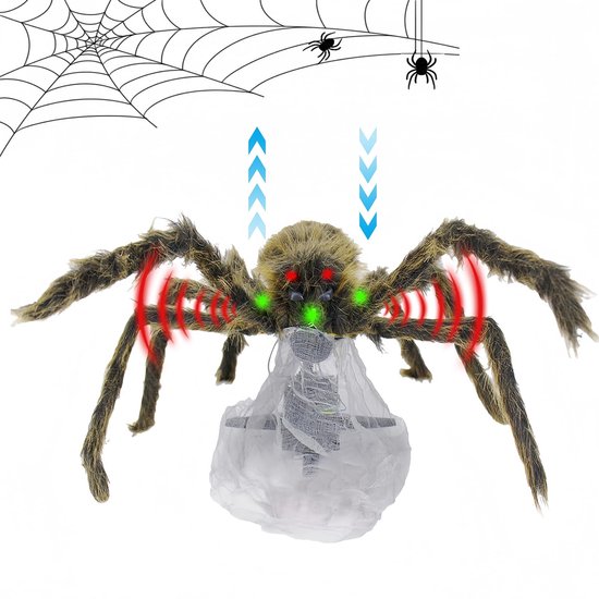 Solidchoice - Halloween Decoratie - 50 cm Animatronic Spin met Licht en Geluid