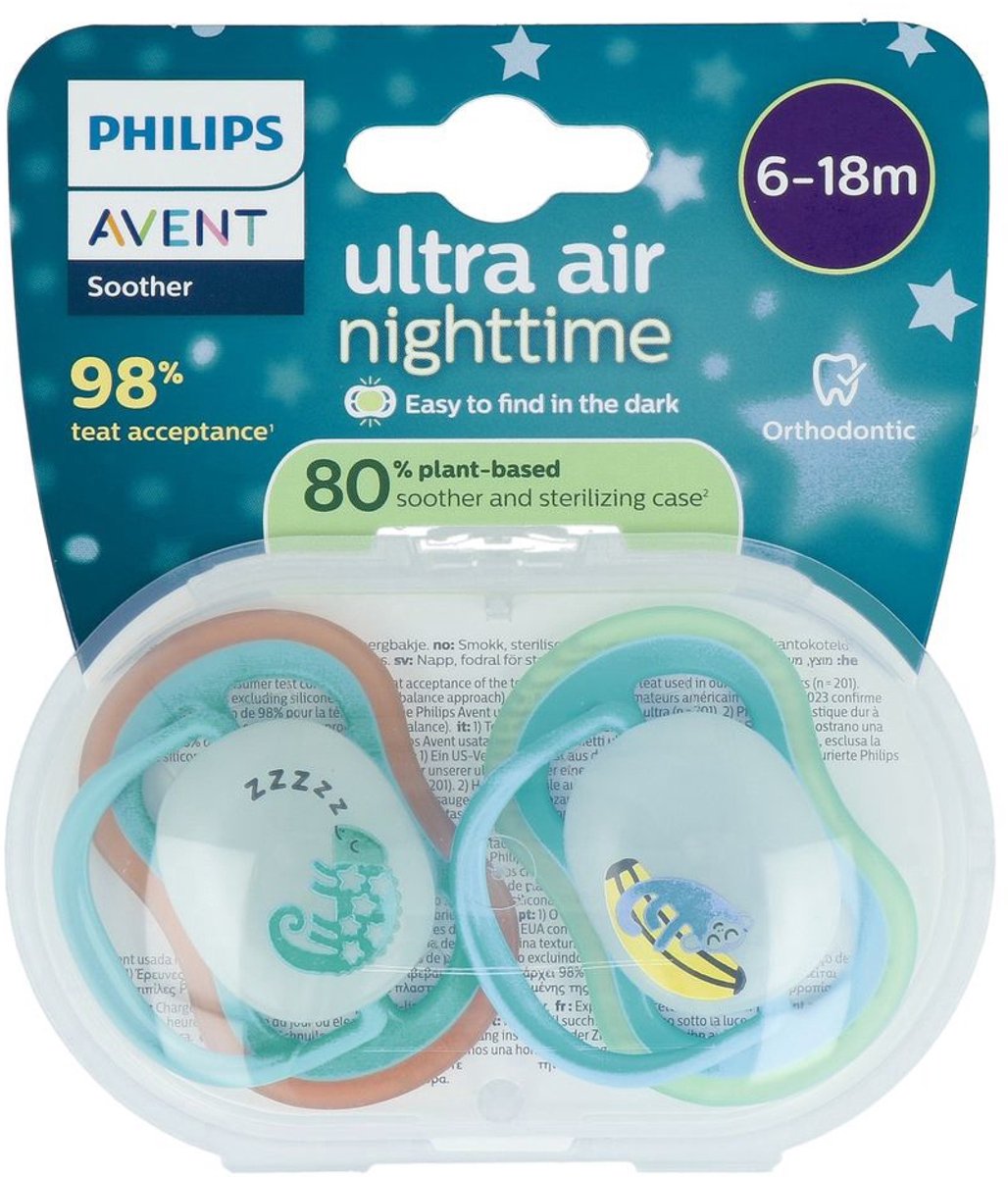 Philips Avent Avent Fopsp 6m Air Nacht Mix (2 stuks)