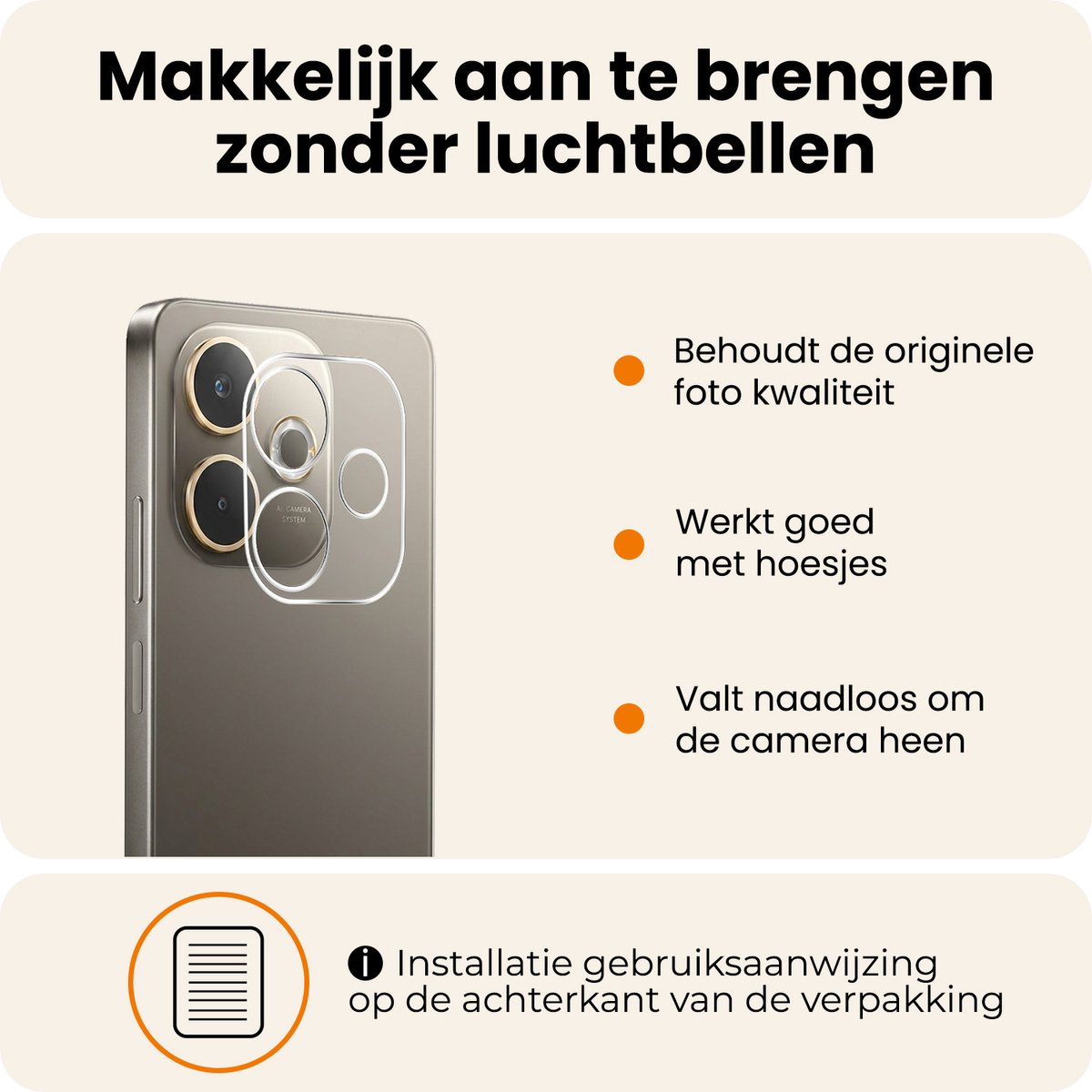 Camera Lens Protector - 2 Stuks - Geschikt voor OPPO A5 Pro - Camera Screenprotector - Gehard Glas - Beschermglas - Tempered Glass - Screen Protector
