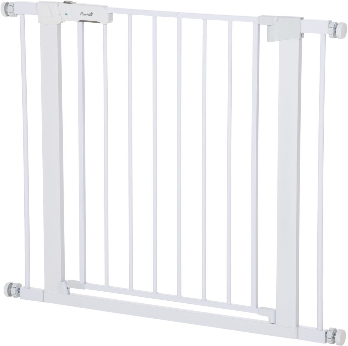 Deurhek - boorvrije installatie - verstelbare breedte 76 - 97 cm - met één hand te openen - metaal - wit - 76 cm hoog