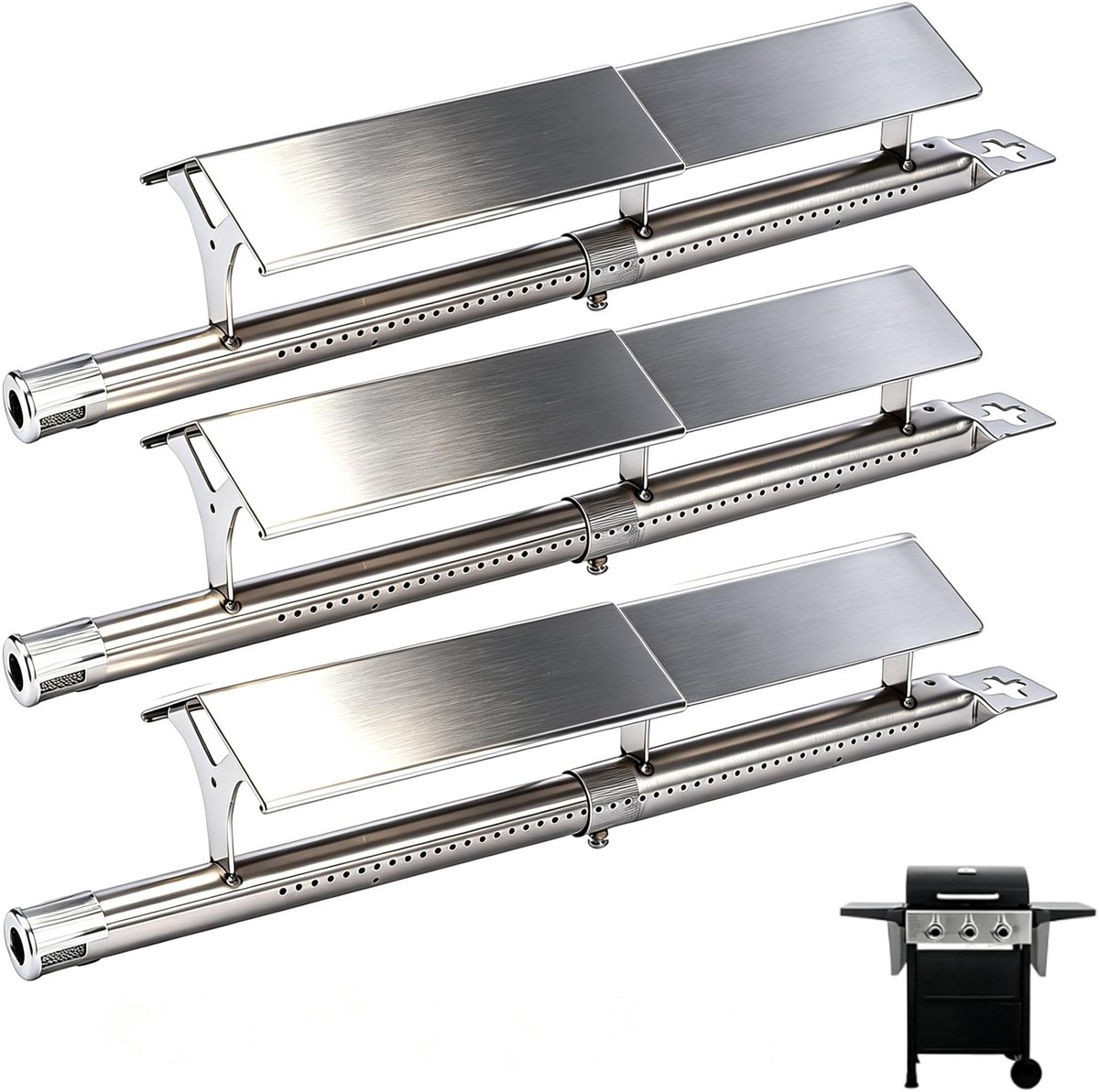 Solidchoice - Universele Brander en Branderafdekking voor Landmann en Campingaz - 3 Stuks