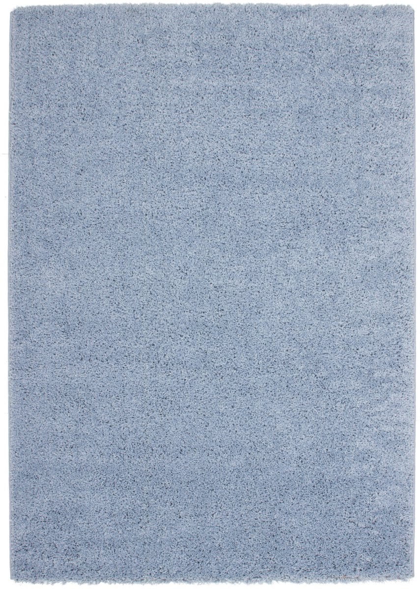 Padiro hoogpolig shaggy vloerkleed 230 x 320 cm - lichtblauw - modern effen design - van polypropyleen