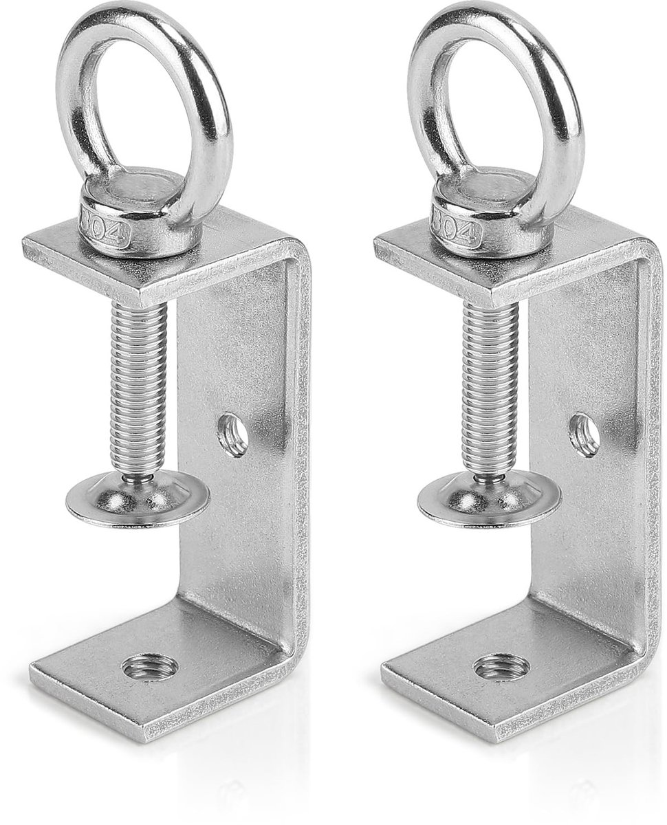 2 x 75mm RVS C-Clamps - Verstelbare Klemmen voor Houtbewerking, Lassen en Werkplaatsgebruik met 24-70mm Opening