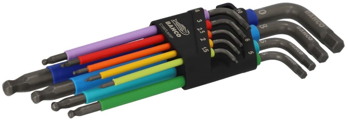 Solidchoice - 9 Stuks Metrische Lange Ball End Inbussleutel Set 1.5-10mm
