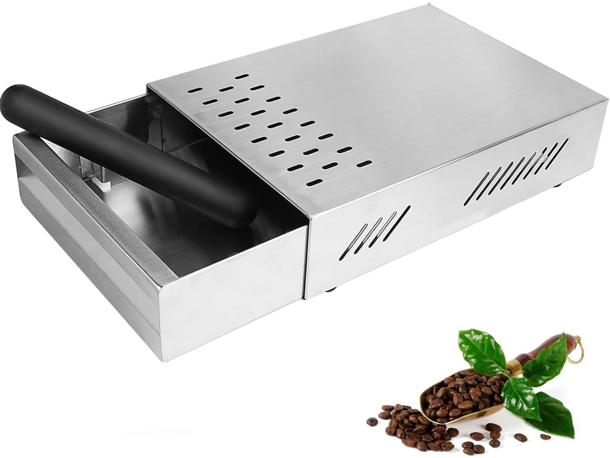 Solidchoice - Professional Koffieklopbox - Roestvrij staal - Ideaal voor koffieliefhebbers - 280 x 180 x 63 mm - Poederresten verwijderen - Geschikt vo...