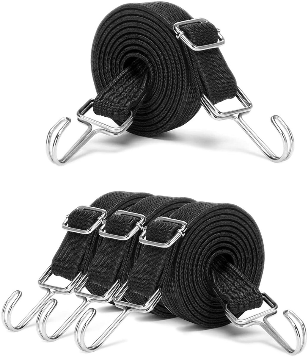 Solidchoice - Verstelbaar Spanrubber met Metalen Haak voor Diverse Toepassingen