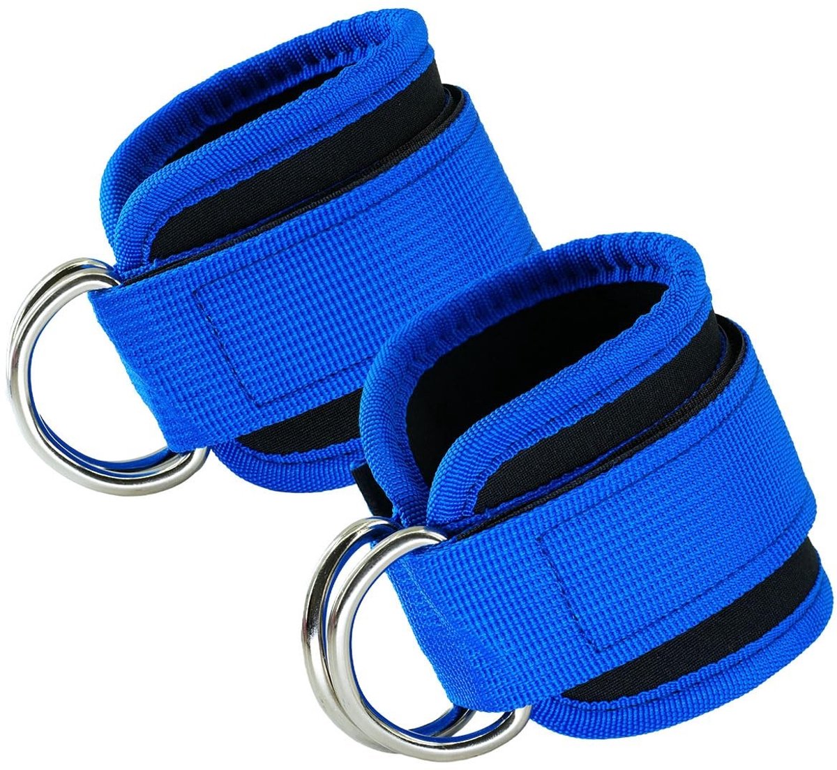 Solidchoice - 2-Paar D-Ring Voetbanden voor Gym Workouts met Verstelbare Straps