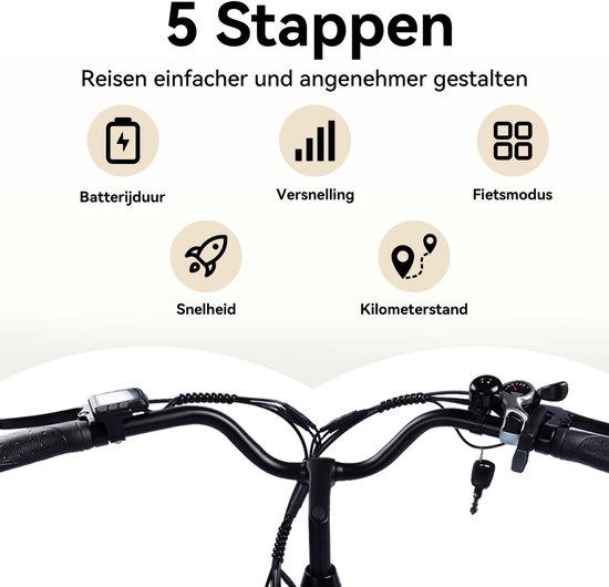 Vankel C03 Elektrische Fiets - 26 inch Lage Instap - 36V 655Wh Accu - 80 km Actieradius - Shimano 7 Versnellingen -Geel van VANKEL — afbeelding 3