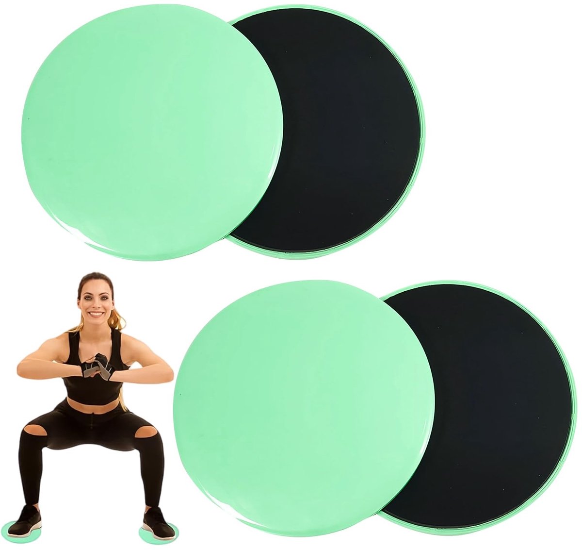 Solidchoice - 4 Stuks Sliders Fitness - Pilates Glijschijven voor Thuis Training