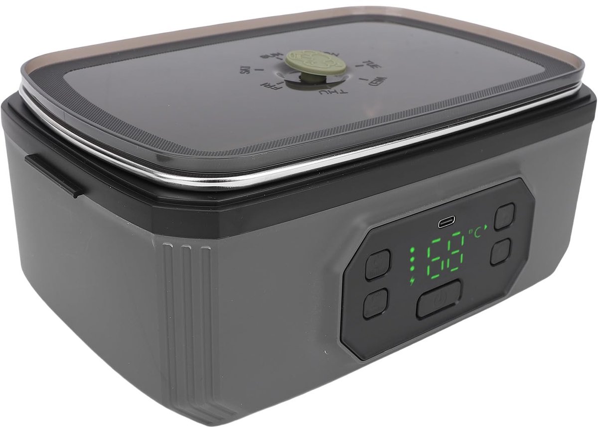 Solidchoice - Elektrische Lunchbox van Roestvrij Staal - Snelle Verwarming voor Thuis en Kantoor
