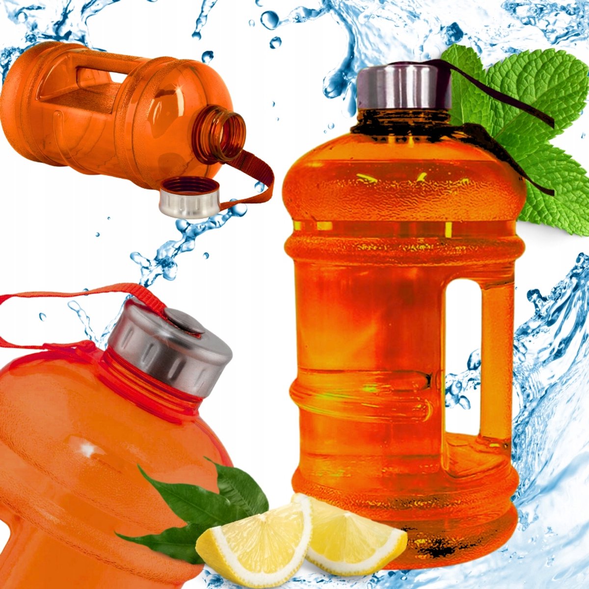 Sport Bidon 2.2L - BPA-Vrij, Lekvrij, met Handvat - Ideaal voor Fitness
