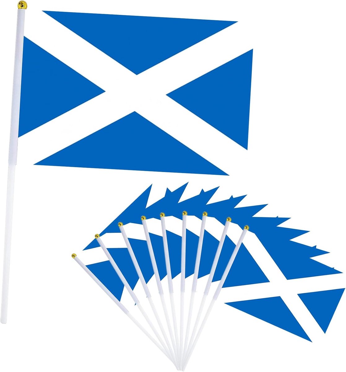 10 Pieces Scotland Flags for FIFA World Cup Football 2026 Decorations, 14x21cm Mini Scotland Flag, Small Scottish - ShopVlot