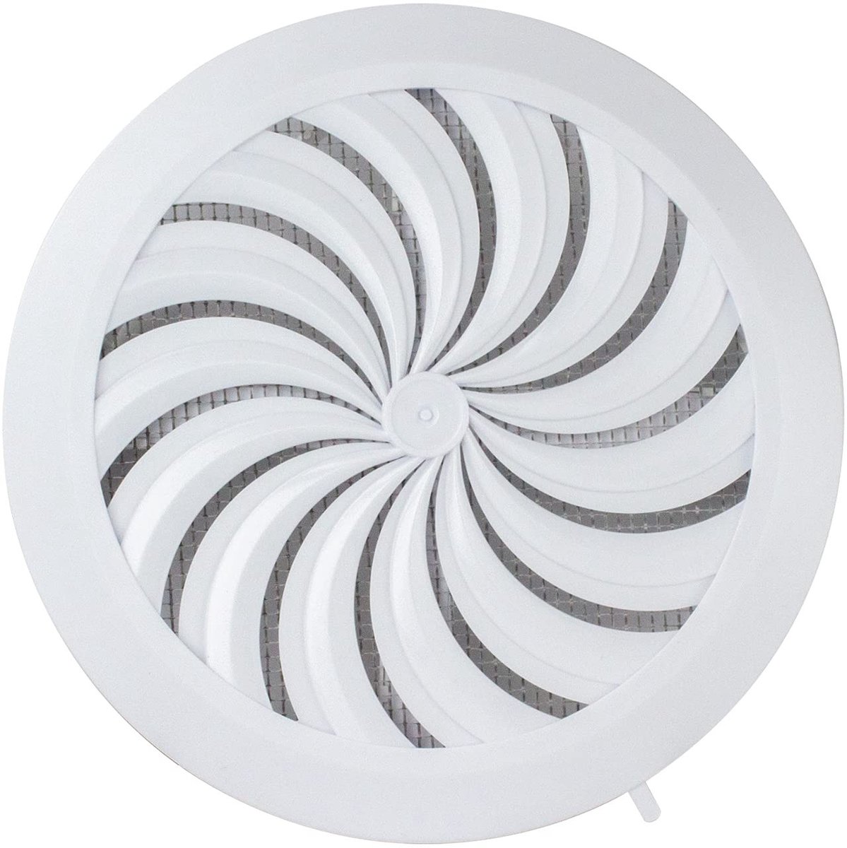 Ventilatierooster - Afsluitrooster lucht - Luchtstroom regelen - Verstelbare flens - Ø 100-150 mm - Wit
