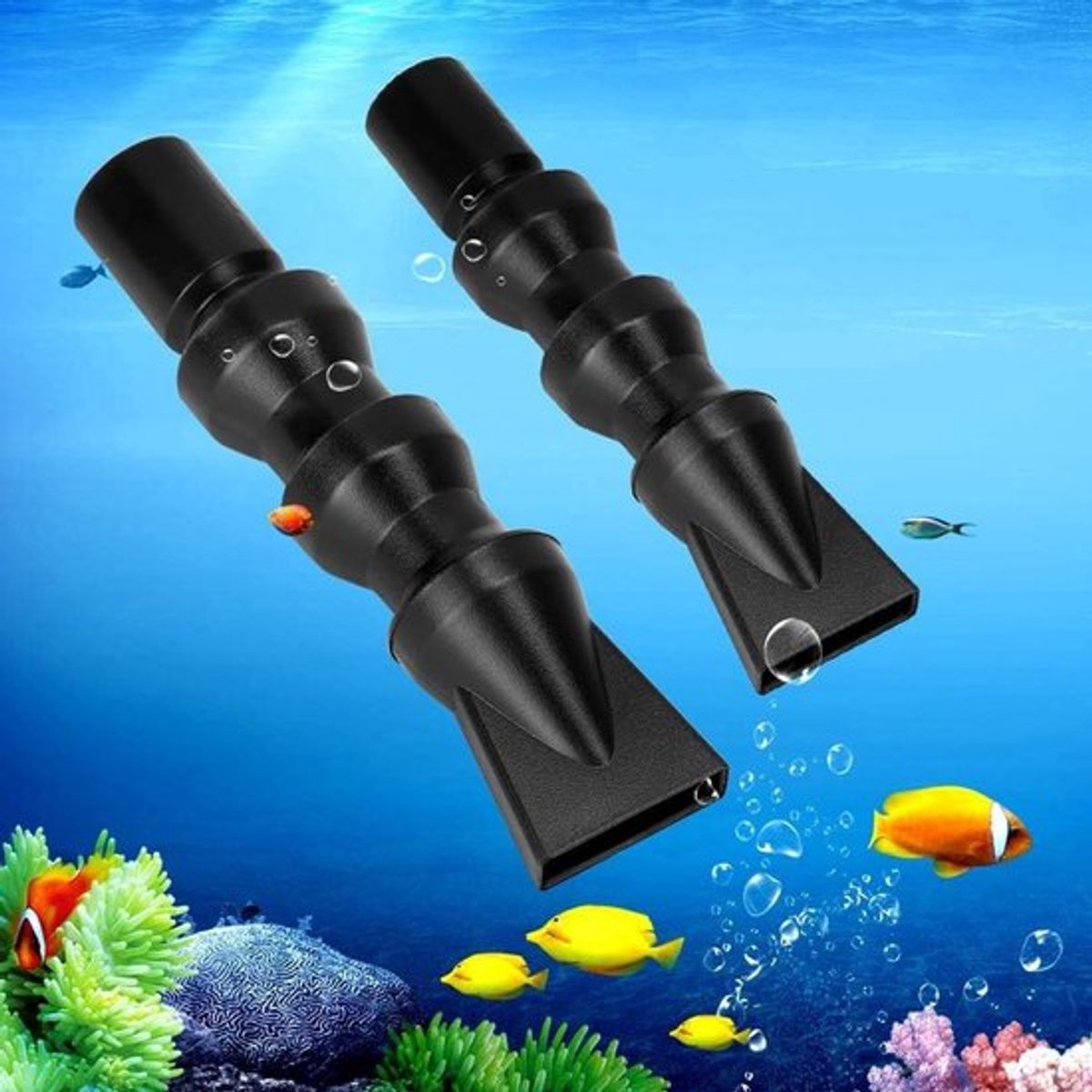 Aquarium-wateruitlaatfilter met 360° draaibare pomp en plat mondstuk voor optimaal waterbeheer en circulatie