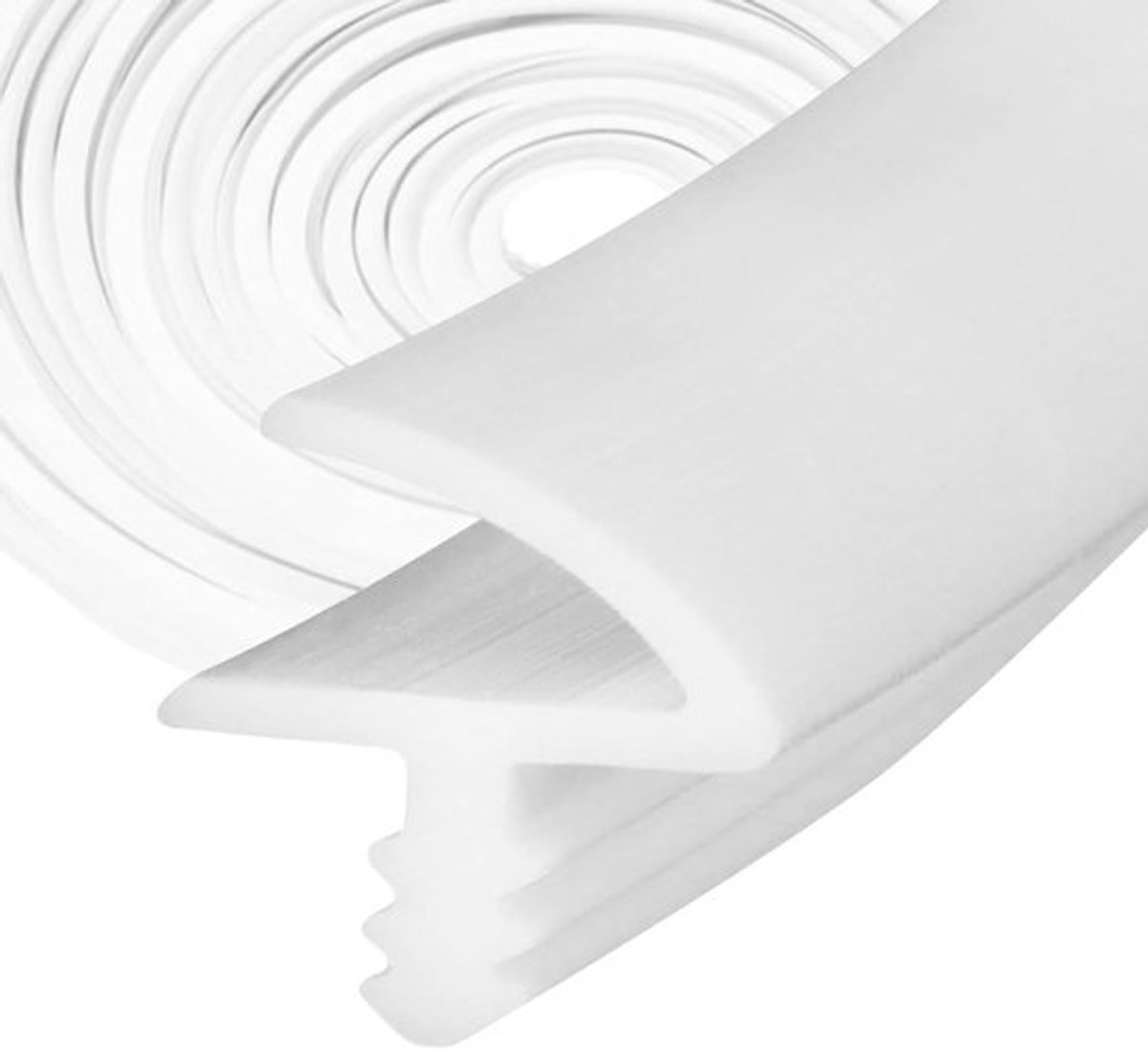 Deurafdichting voor Geluidsisolatie, Geschikt voor 3 mm Groef en 11 mm Uitsparing, Voorkomt Botsingen en Is Vochtbestendig, Wit, 10 m, Ideaal voor Thuis en Kantoor