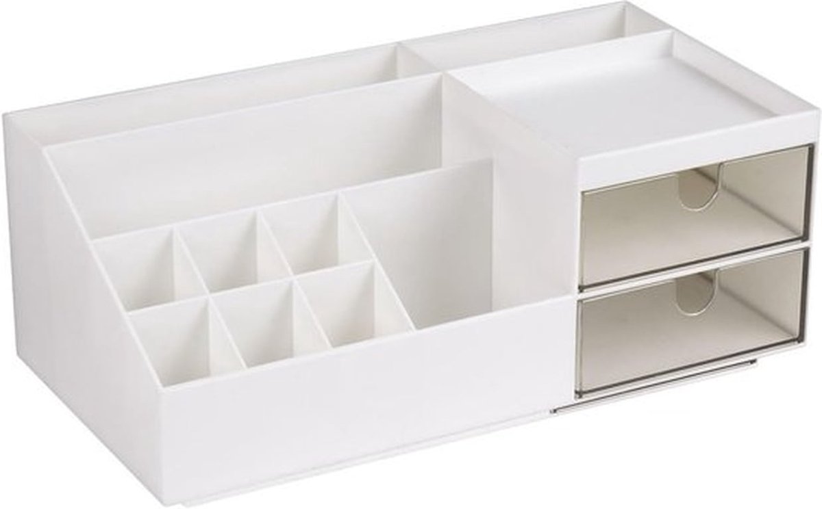 Make-up organizer met lade - Grote capaciteit - Lippenstiften, sieraden, nagelverzorging, huidverzorging - voor ijdelheid badkamer slaapkamer