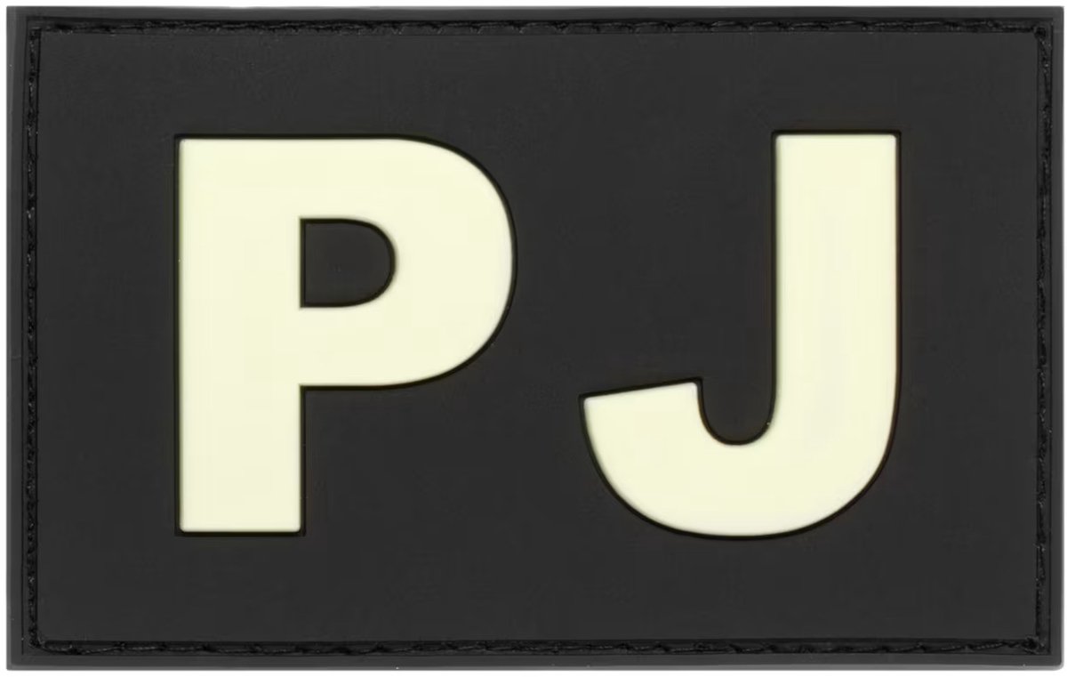 Rubberen badge JTG PJ