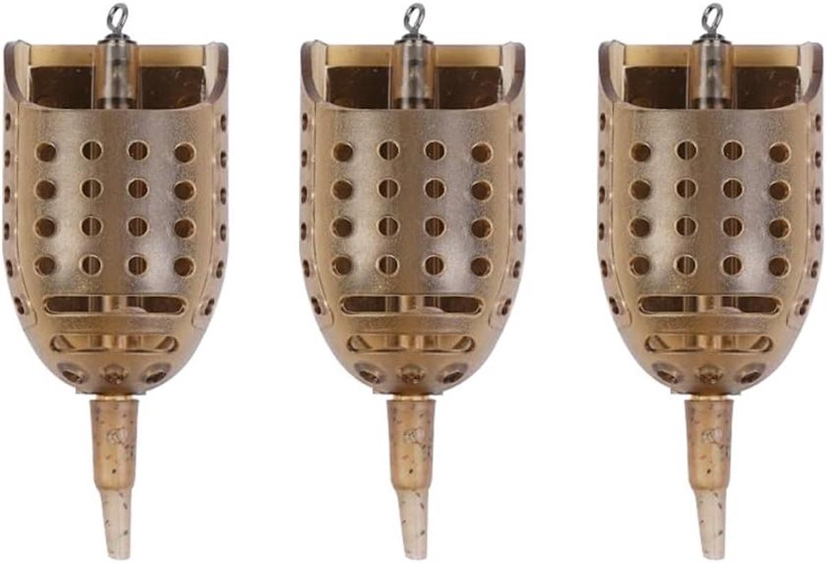 Method Feeders - Vislood Voer Korrels - Karper Vissen - Met Gewichtsmarkering - 7cm x 3cm - Bruin