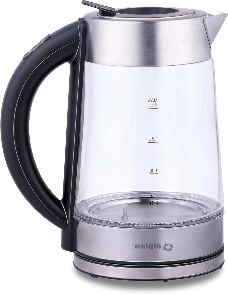 Elektrische Waterkoker - Thee Ketel - Water Verwarmen - Temperatuur Instelbaar - 2 Liter - Glas RVS