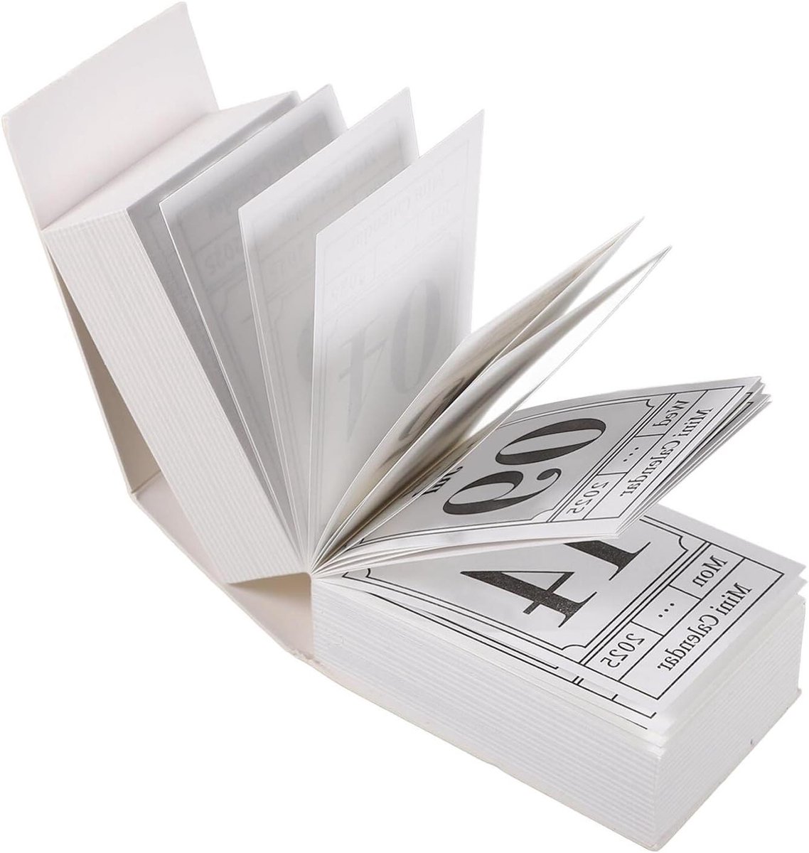 Bureaukalender 2025 - Dagelijkse Kalender Memo - Planning Thuis Kantoor - Afscheurbare Dagen - 3.5 x 5.1 cm - Wit