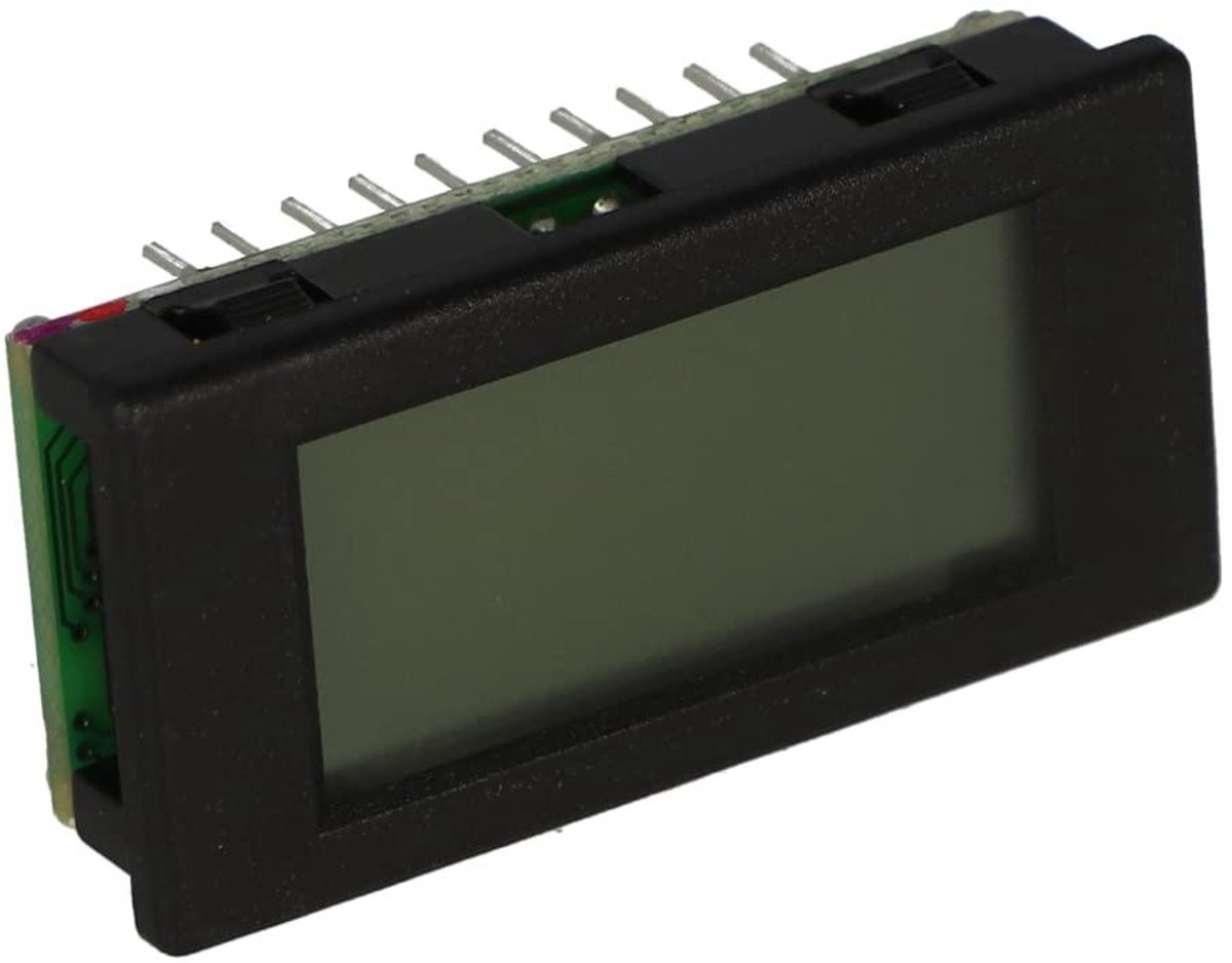 Digitale Voltmeter - DC Meter - Spanning Meten - LCD Display - 38x18 mm - Zwart