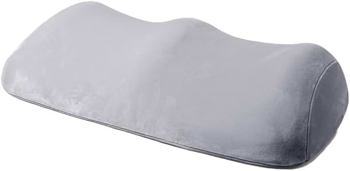kniekussen voor slapen, zacht traagschuim, steunkussen, klein aderkussen, beenverhogingskussen, aderkussen voor hoge lagering, voor knieën en benen, 53 x 30 x 14,5 cm (lichtgrijs)