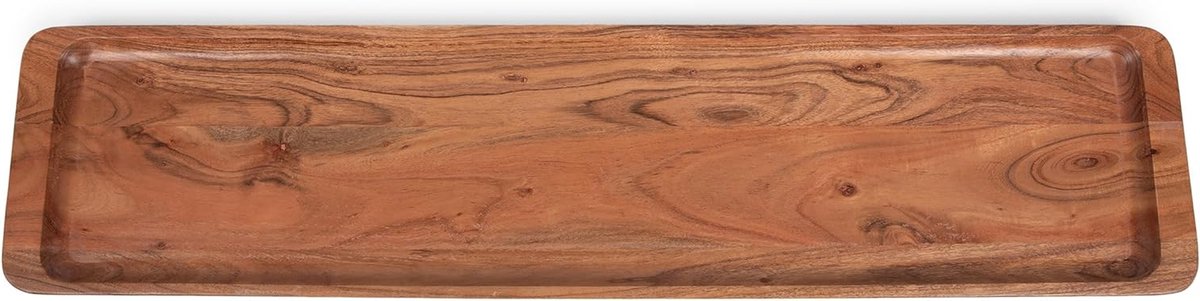 Houten Serveerschaal - Lange Plank - Borrelhapjes Presenteren - Met Handgrepen - 36 inch - Houtkleur