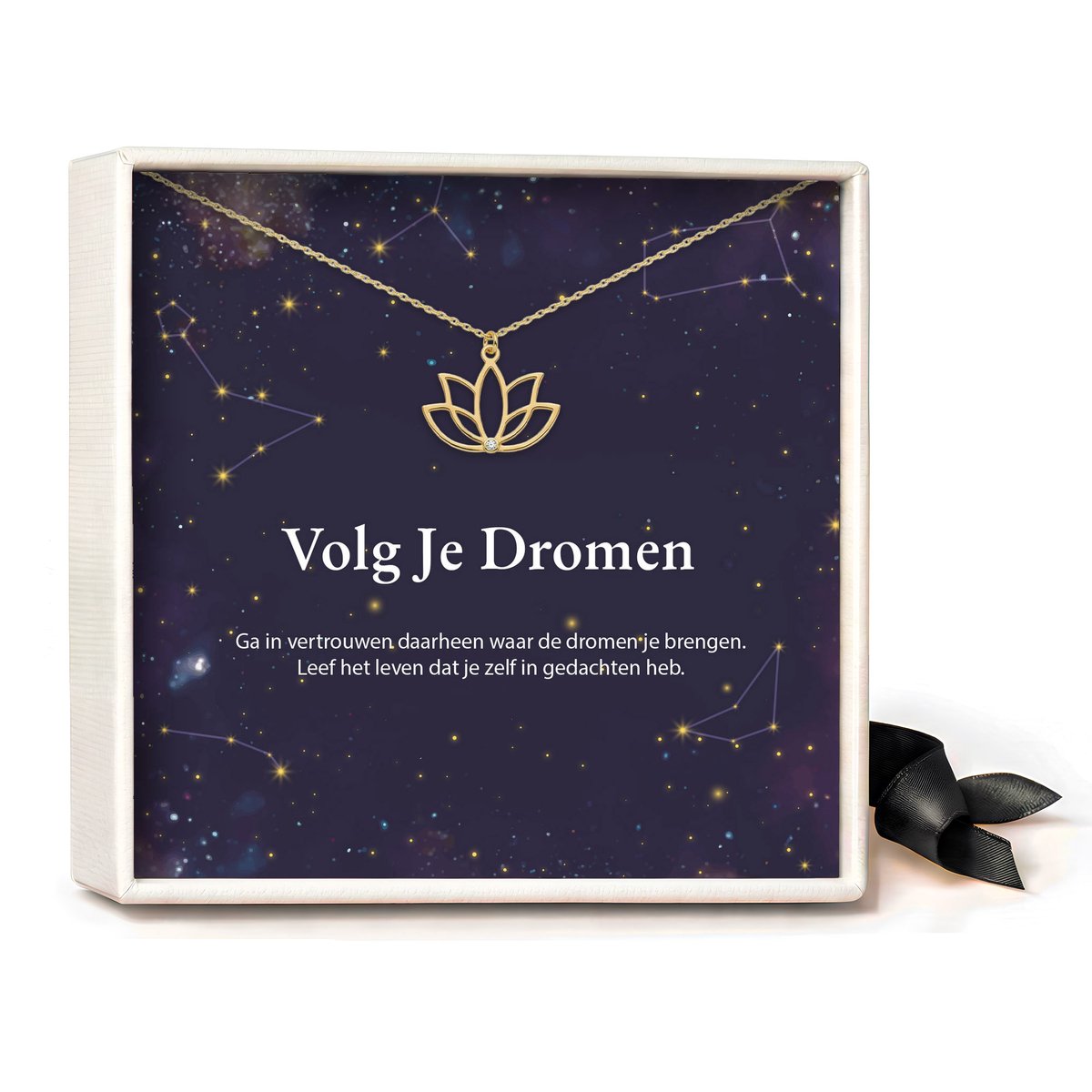 Pera Jewelry - 925 sterling zilveren Lotus ketting - Volg - Collier - Ketting Dames - Ketting met Hanger