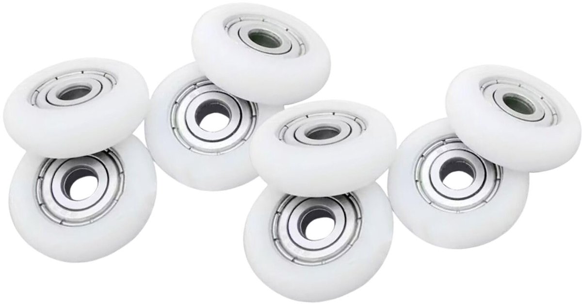 8 stks/partij 4 * 16 * 6 Nylon Lager MM Nylon Douche Deur Roller Lager Katrol
