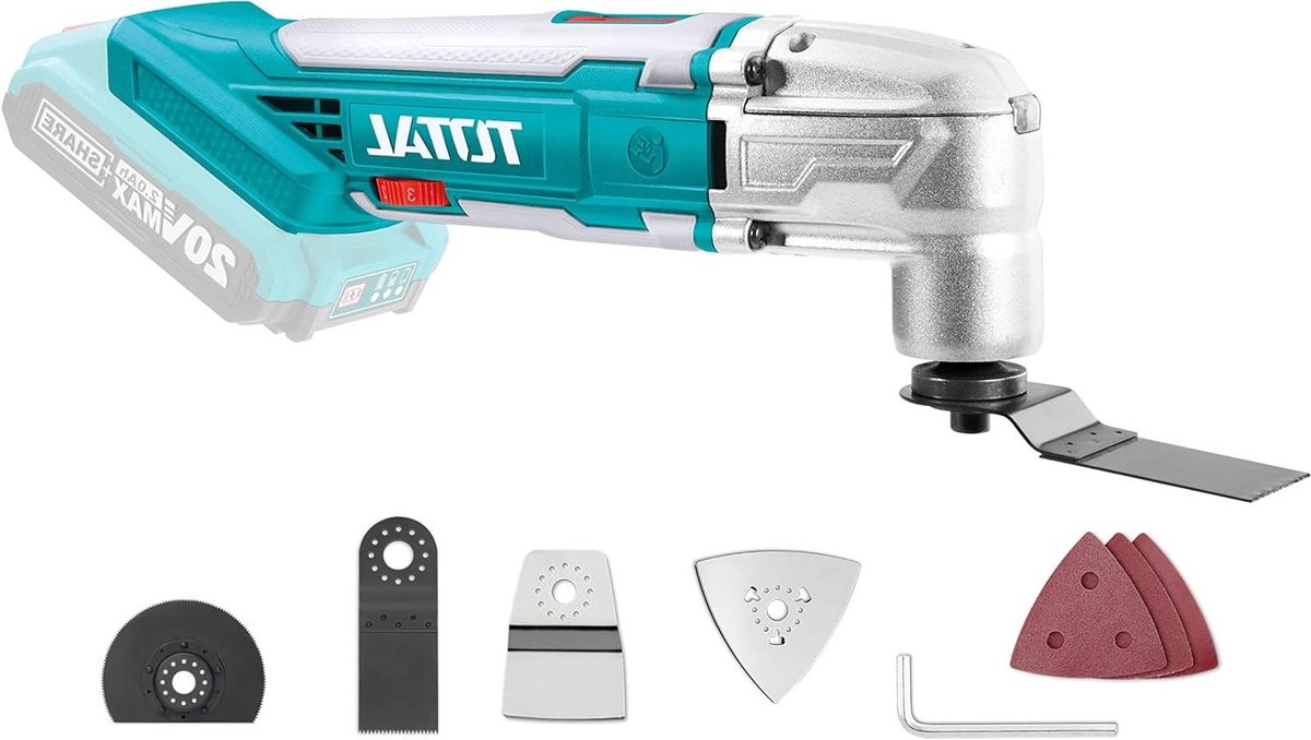Accu Multitool 20V - Universeel Schuren, Zagen en Schrapen - Inclusief Accessoires en Instelbare Snelheid
