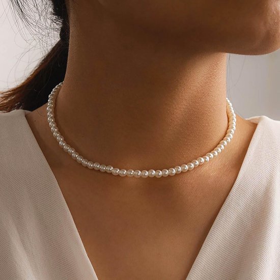 Parelketting vintage parels choker halsketting parelketting parelketting ketting bruidsketting bruidsketting — afbeelding 2