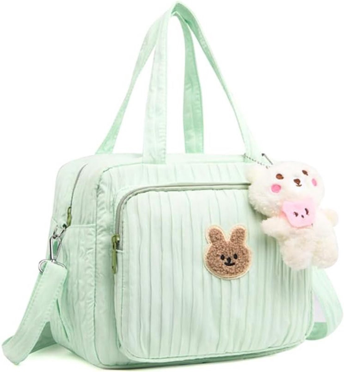 Luier Tas - Mama Tas - Baby Verzorging - Ruim Interieur - 28 x 10 x 24 cm - Groen