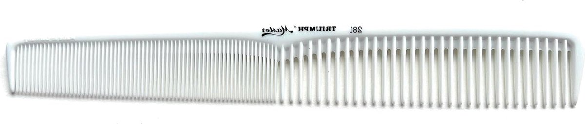 Tondeuse Kam - Kapperskam Knipkam - Haar Knippen - Grof en Fijn - 18 cm - Wit